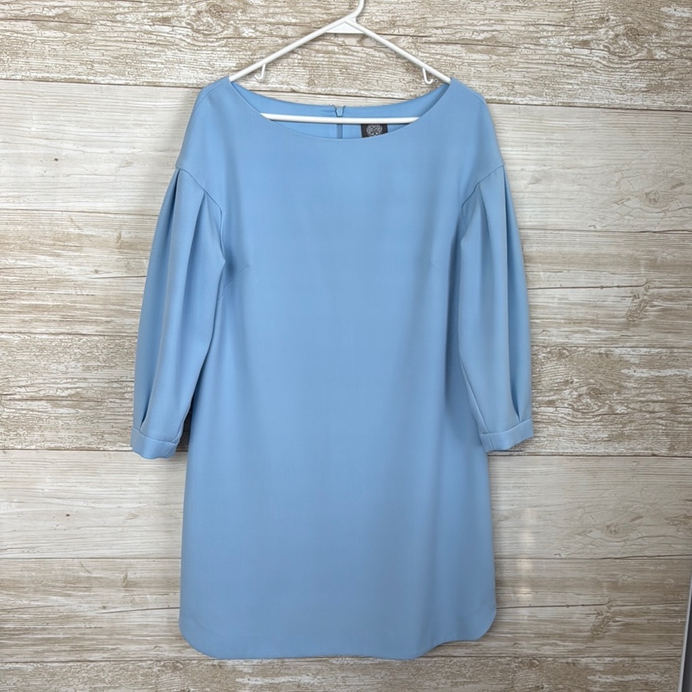 Vince Camuto Light Blue Long Sleeve Dress